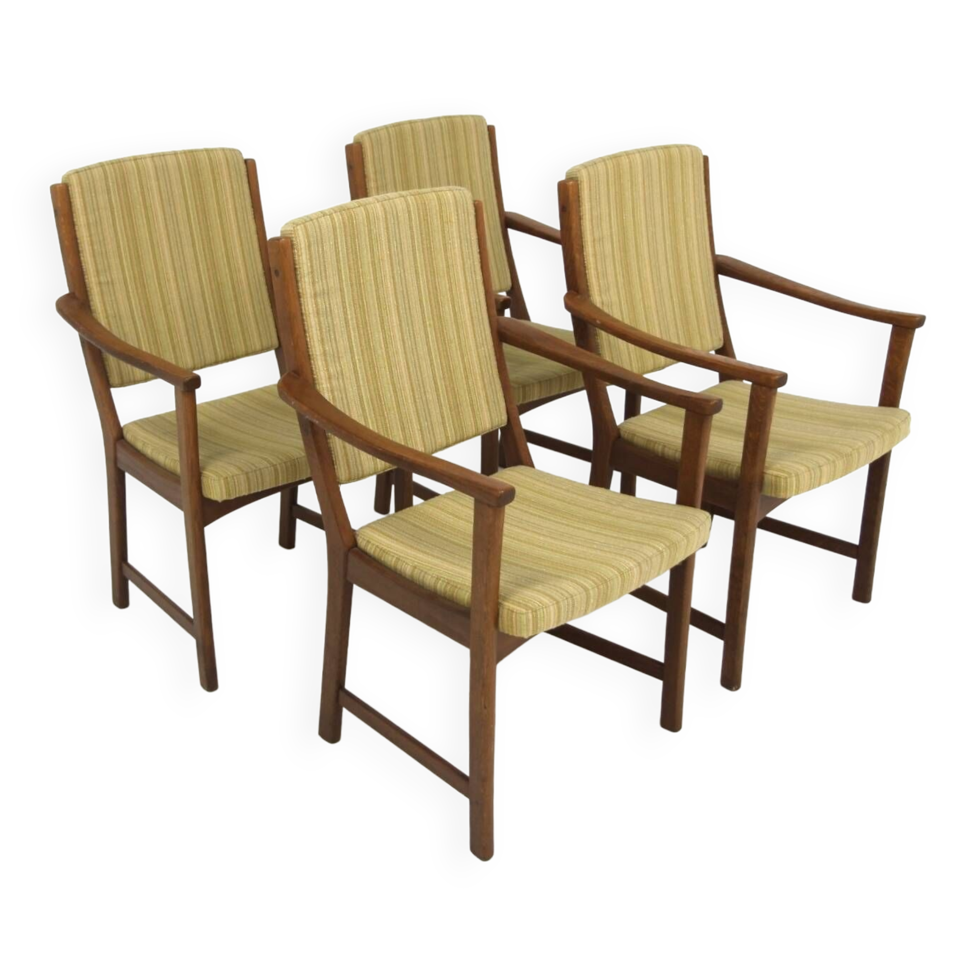 Set of 4 Scandinavian oak chairs, Sweden, 1950