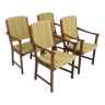 Set of 4 Scandinavian oak chairs, Sweden, 1950