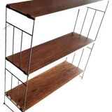 3 wall shelves wood and metal, Nils Strinning