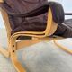 Vintage mid-century scandinavian brown leather lounge chair by ingmar relli