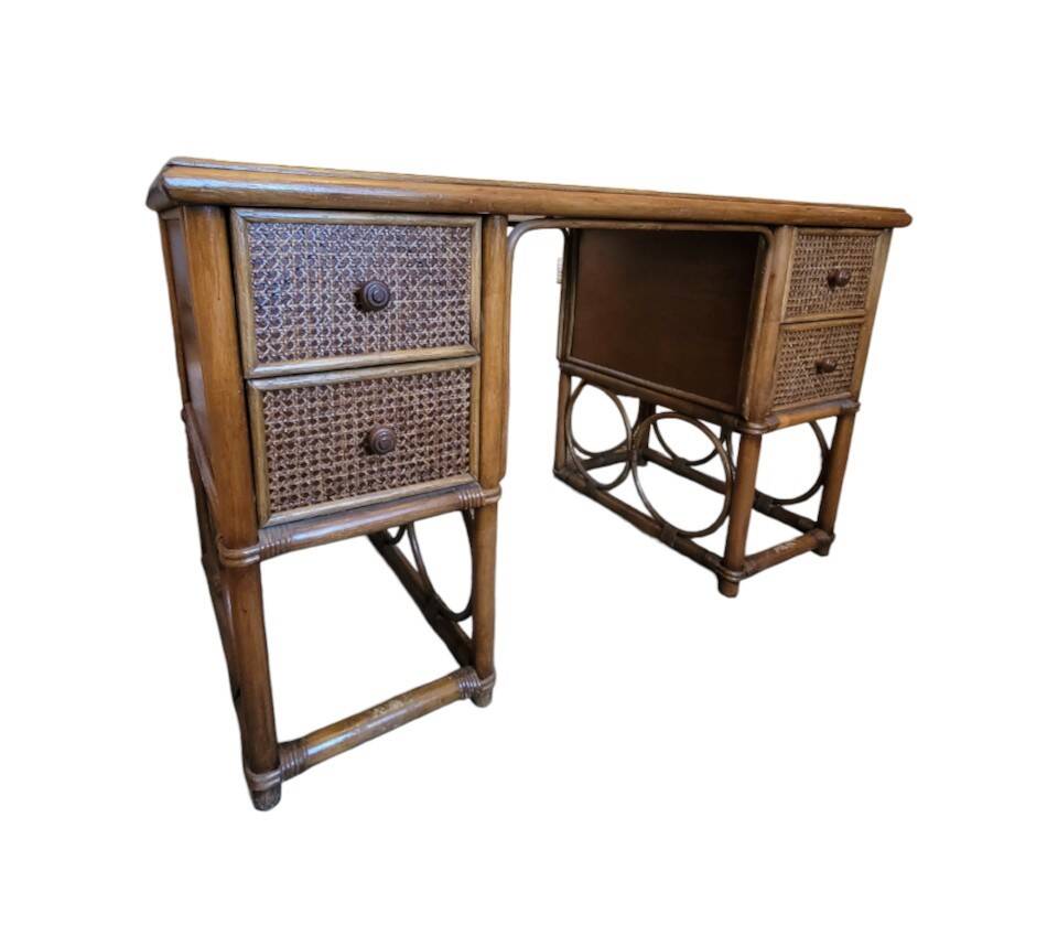 Vintage rattan desk