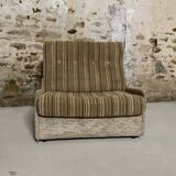 Vintage convertible armchair into a guest bed.