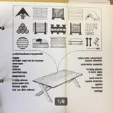 X-leg dining table Ate van Apeldoorn, 1970s