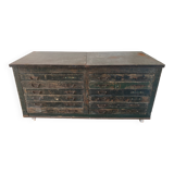 Wooden printing marble and cast iron top