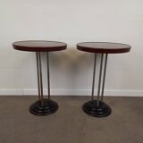 Pair of Parisian bistro pedestal tables
