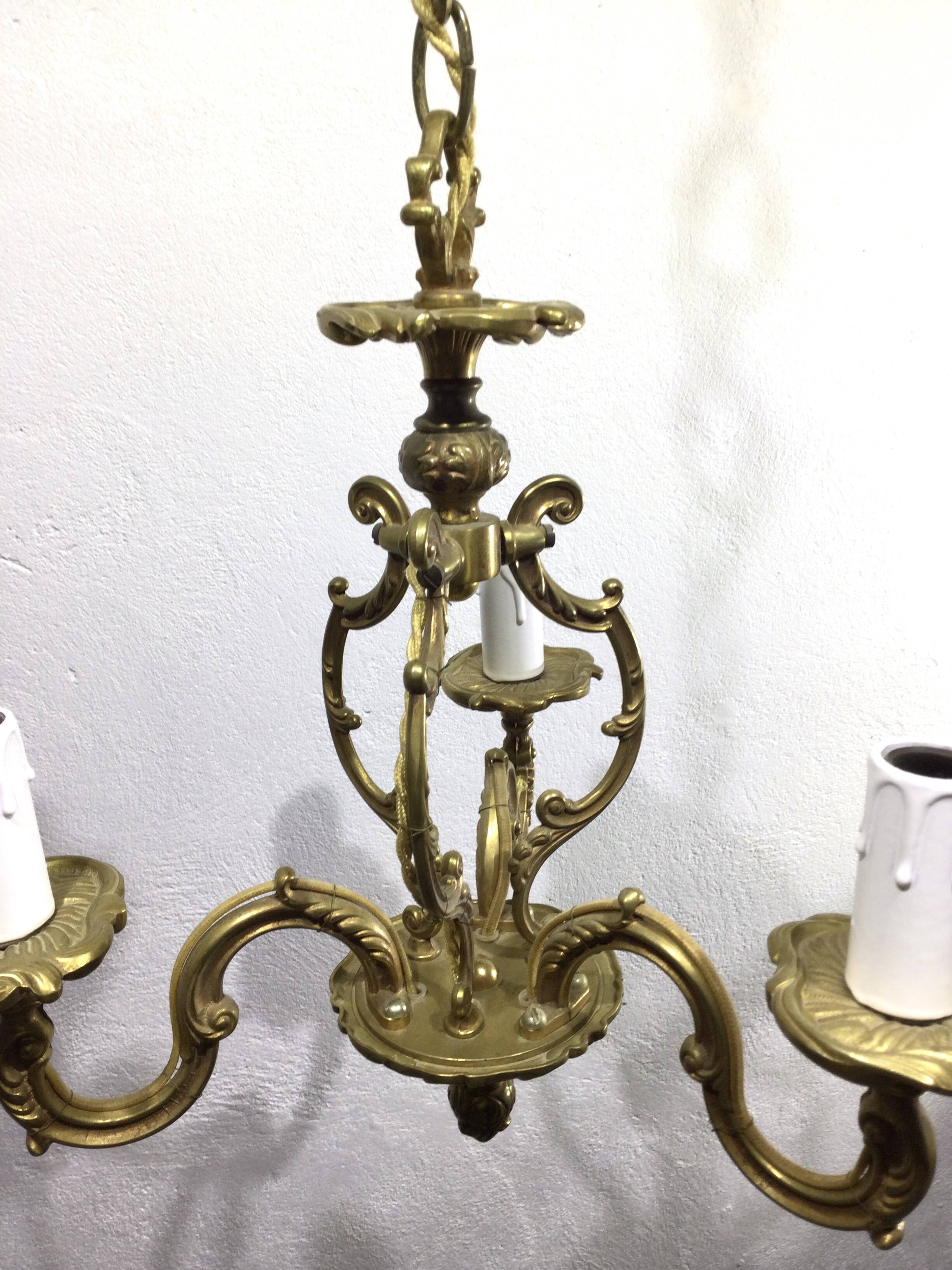 3-light cage chandelier