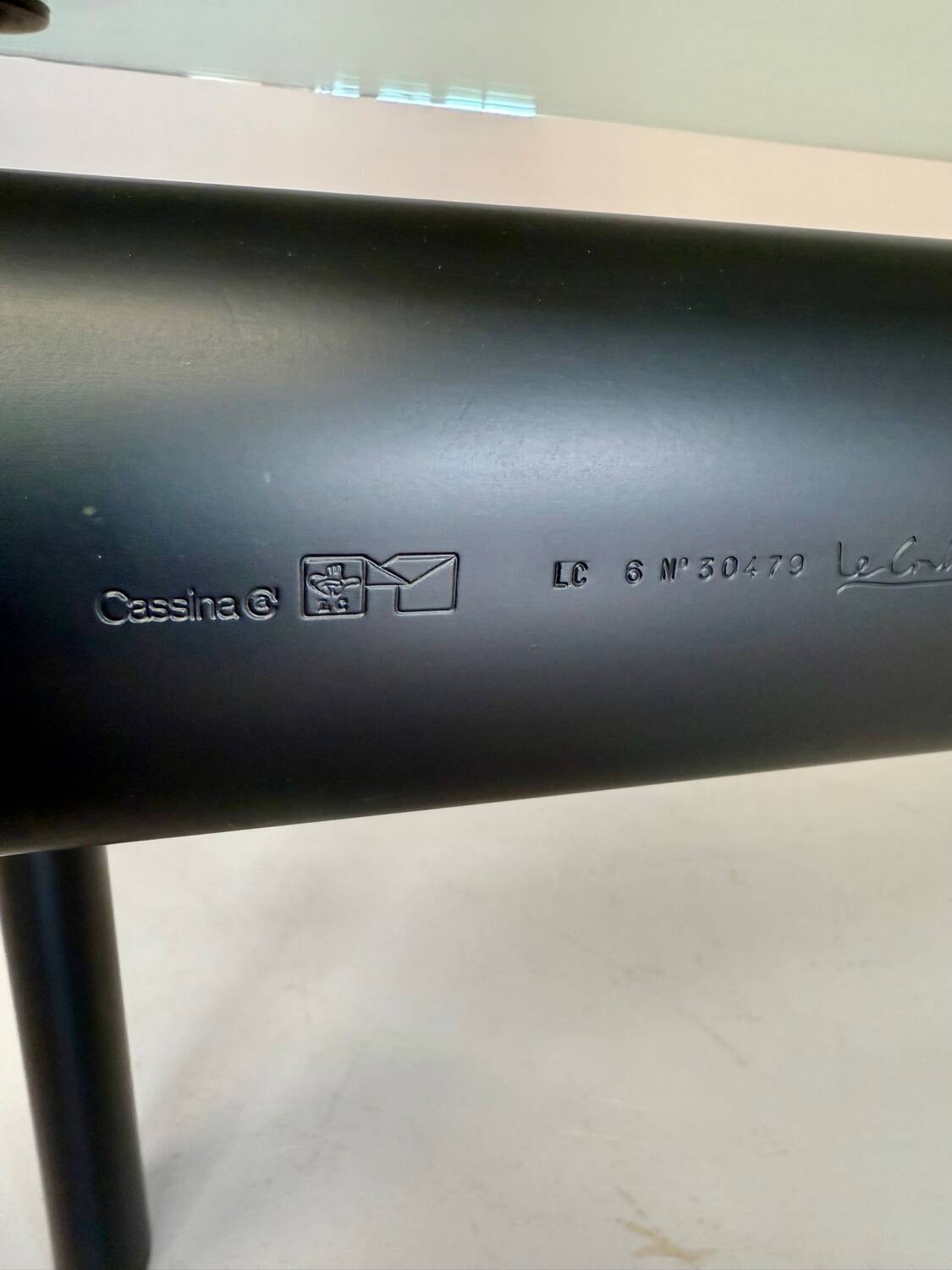 Le Corbusier Cassina LC6 vintage glass dining table