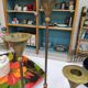 Trio of brass candlesticks design year 70