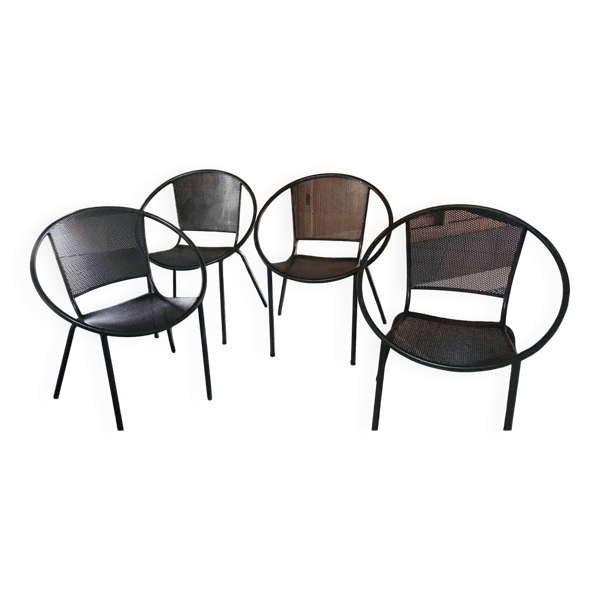Lot de 4 fauteuil de type Mategot des années 40