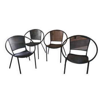 Lot de 4 fauteuil de type Mategot des années 40