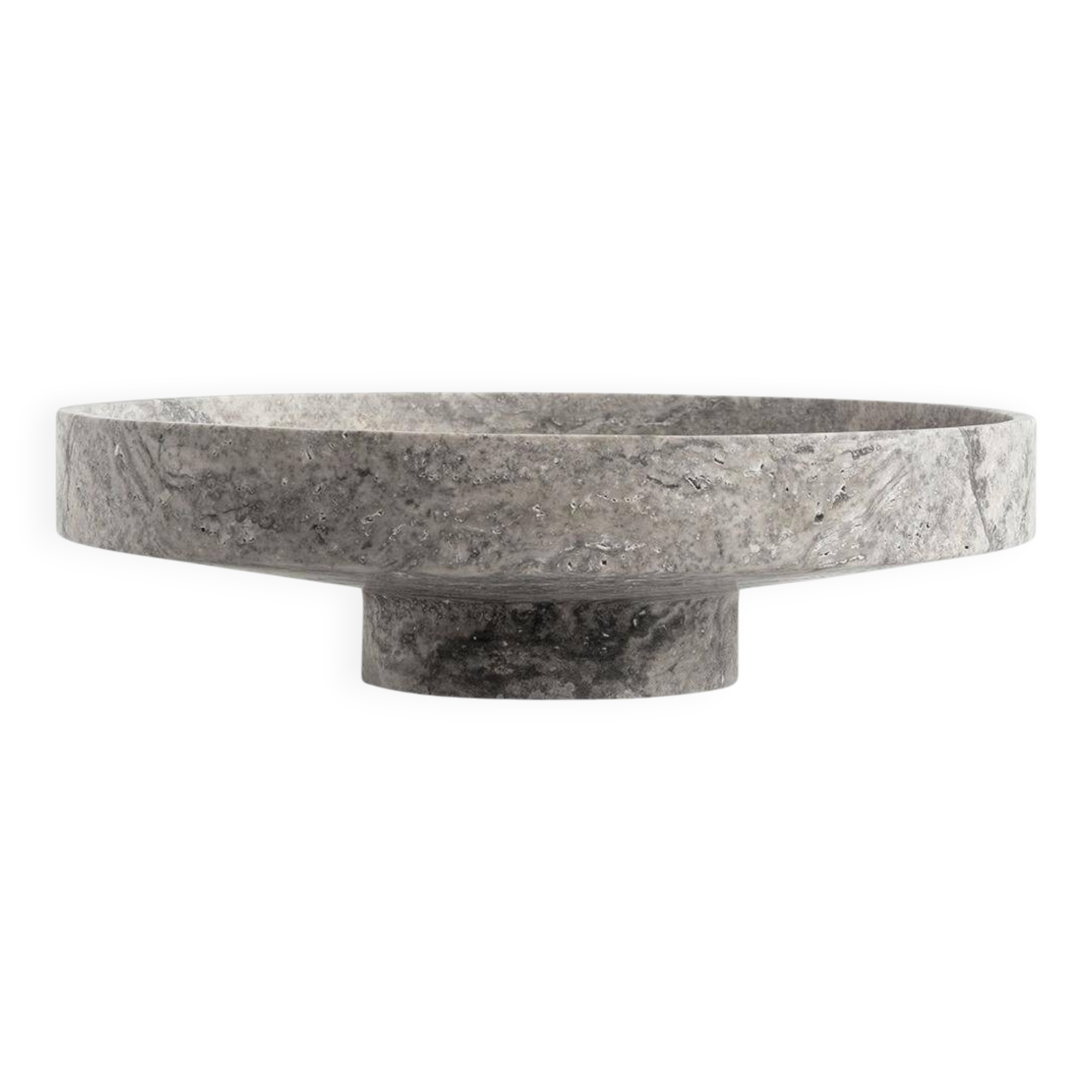 Silver travertine XL bowl