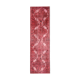 Traditional red wool overdyed persian runner rug handmade oriental carpet- 72x236cm