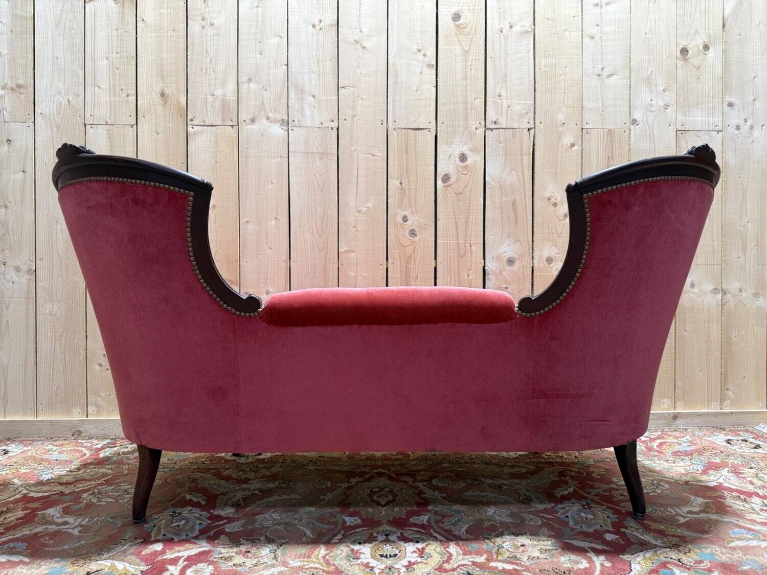 Sofa / Confidant – Louis-Philippe style, Napoleonic III era – Mahogany m