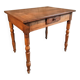French vintage side table in cherry wood with a drawer.