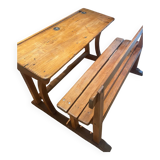 Bureau écolier double bois Delagrave