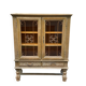 Spanish Renaissance display case in patinated solid wood