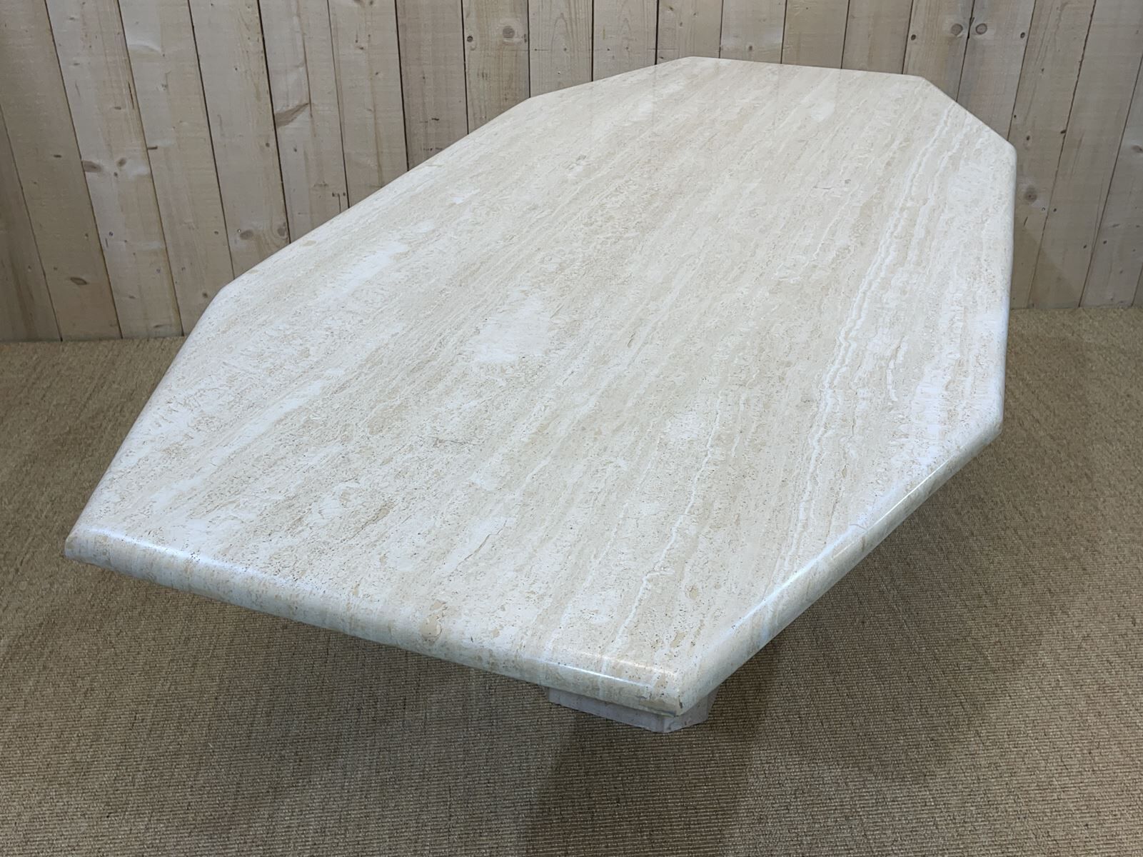 Travertine table from the 1970s from Roche Bobois