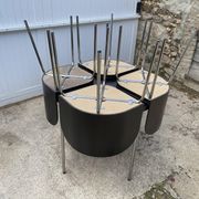 Fusion model table and 4 chairs set by Sandra Kragnert Swedish 90s