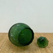 Italian carafe Empoli from the 1960s - Glass with diamond points.