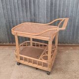 Vintage rattan wicker bar dessert table