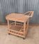 Vintage rattan wicker bar cabinet