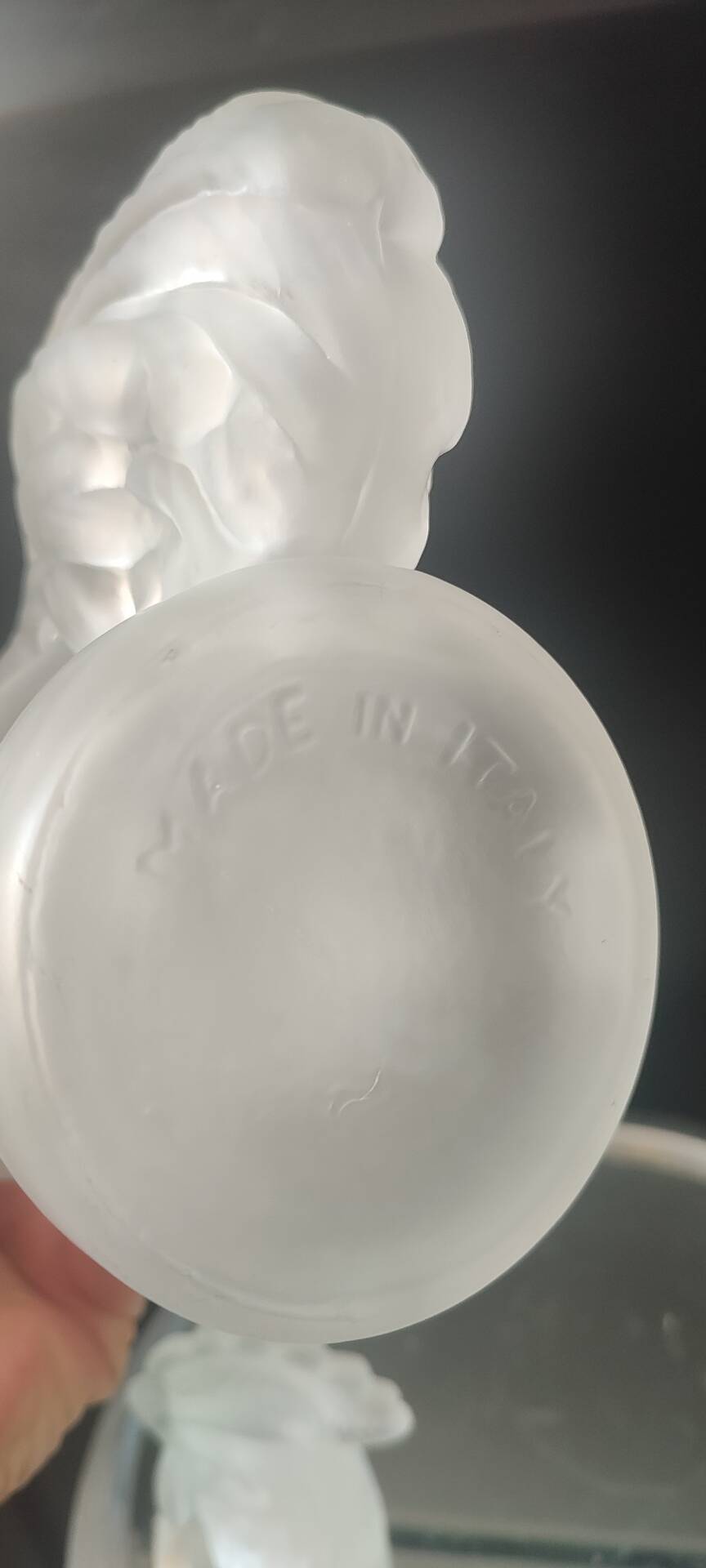 Zoomorphic carafe (28 cm) in Italian frosted glass - 1970s