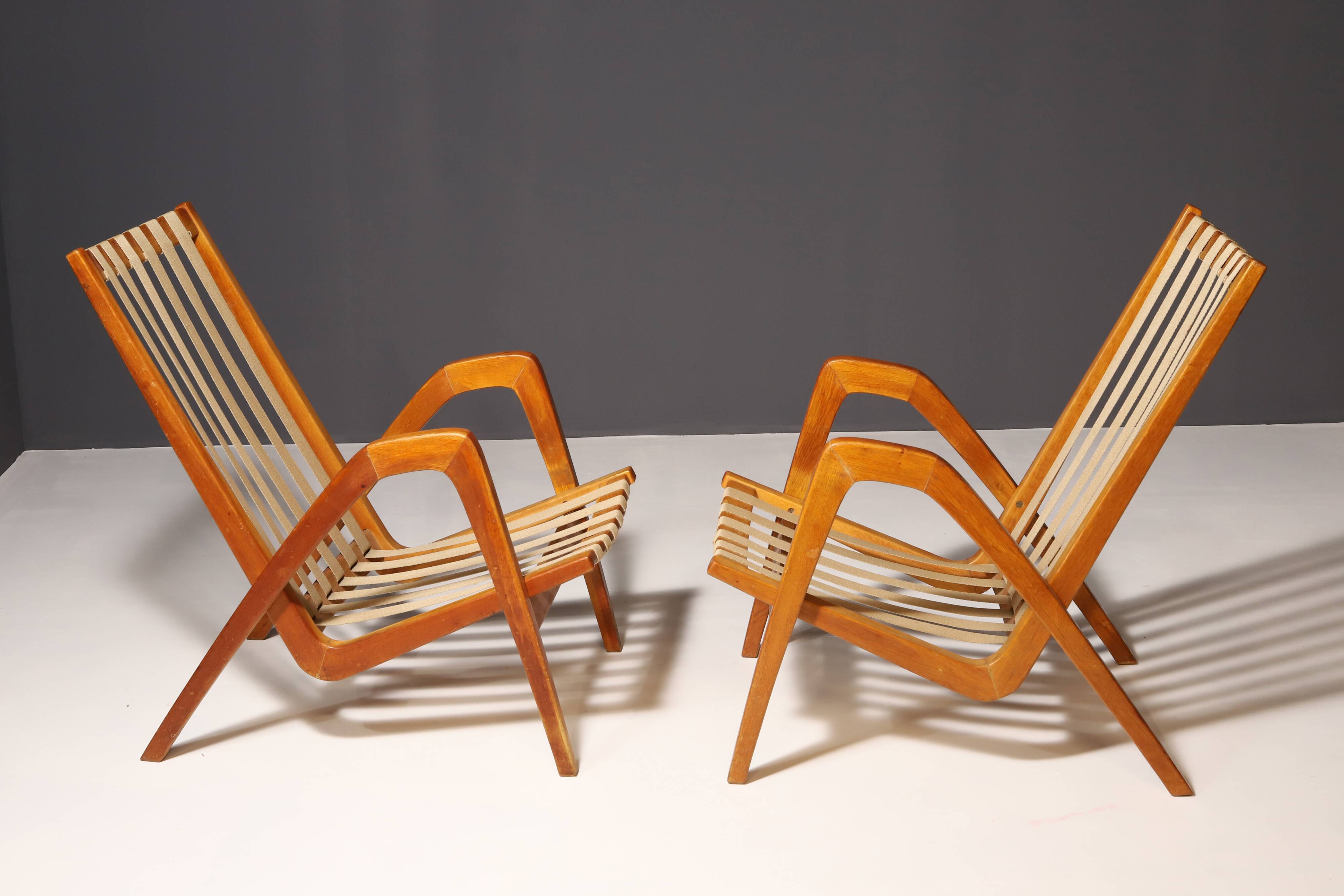 Pair of armchairs by Janěk Vaněk for Krásná Jizba, 1940´s, Czechoslovakia