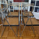 Set of 4 Italian folding chairs with caning.