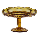 Bol à gâteau sur pied de la verrerie Ząbkowice, années 1970