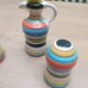 Vinegar and oil set, salt shaker and pepper shaker.