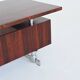 Danish floating writing desk in rosewood and chrome Denmark 1960