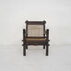 Solid oak and rope lounge chair, The Netherlands 1960's