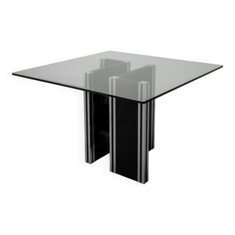 dining table wood glass 70