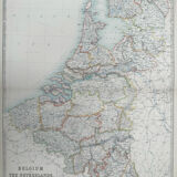 Map of The Netherlands circa 1869 Keith Johnston Royal Atlas