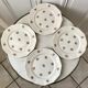 Set of 4 flat plates Céranord Saint-Amand 50s