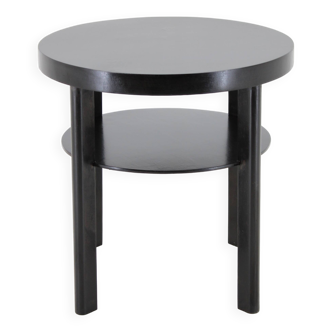 1940s Art Deco Round Coffee Table , Czechoslovakia
