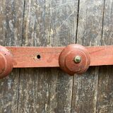 Original patina wooden farmhouse coat hook 86cm
