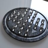 vintage marble and glass solitaire game