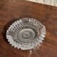Classic glass ashtray with rose design and cigarette holder D13