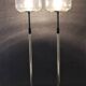 1970s Pair of Glass Brass Floor Lamps by Kamenicky Senov , Czechoslovakia