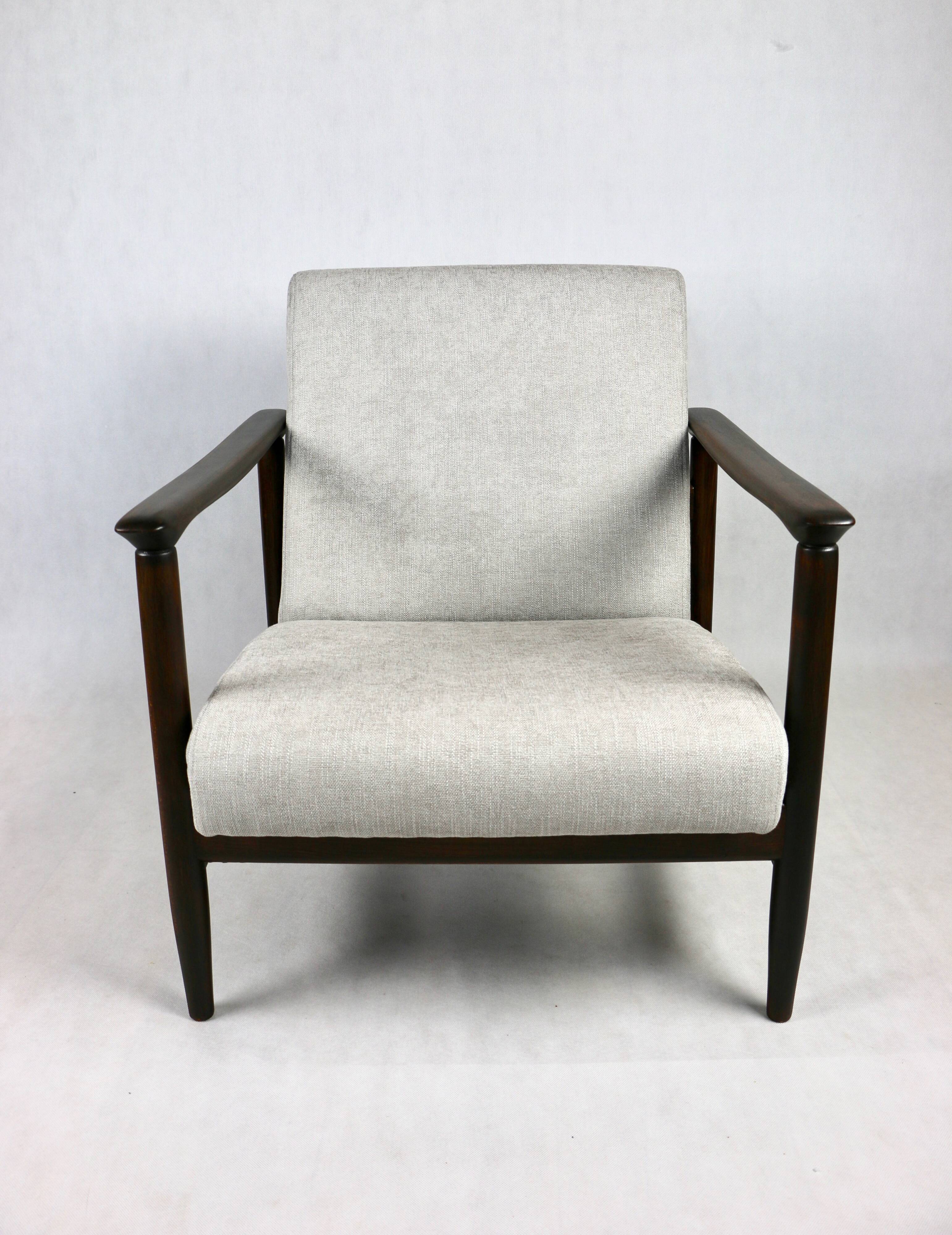 Light grey GFM-142 Chair by Edmund Homa, 1970s
