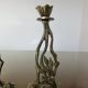 Pair of art nouveau style brass candlesticks