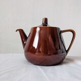 4 pieces mismatched set in brown earthenware 40s 50s vintage