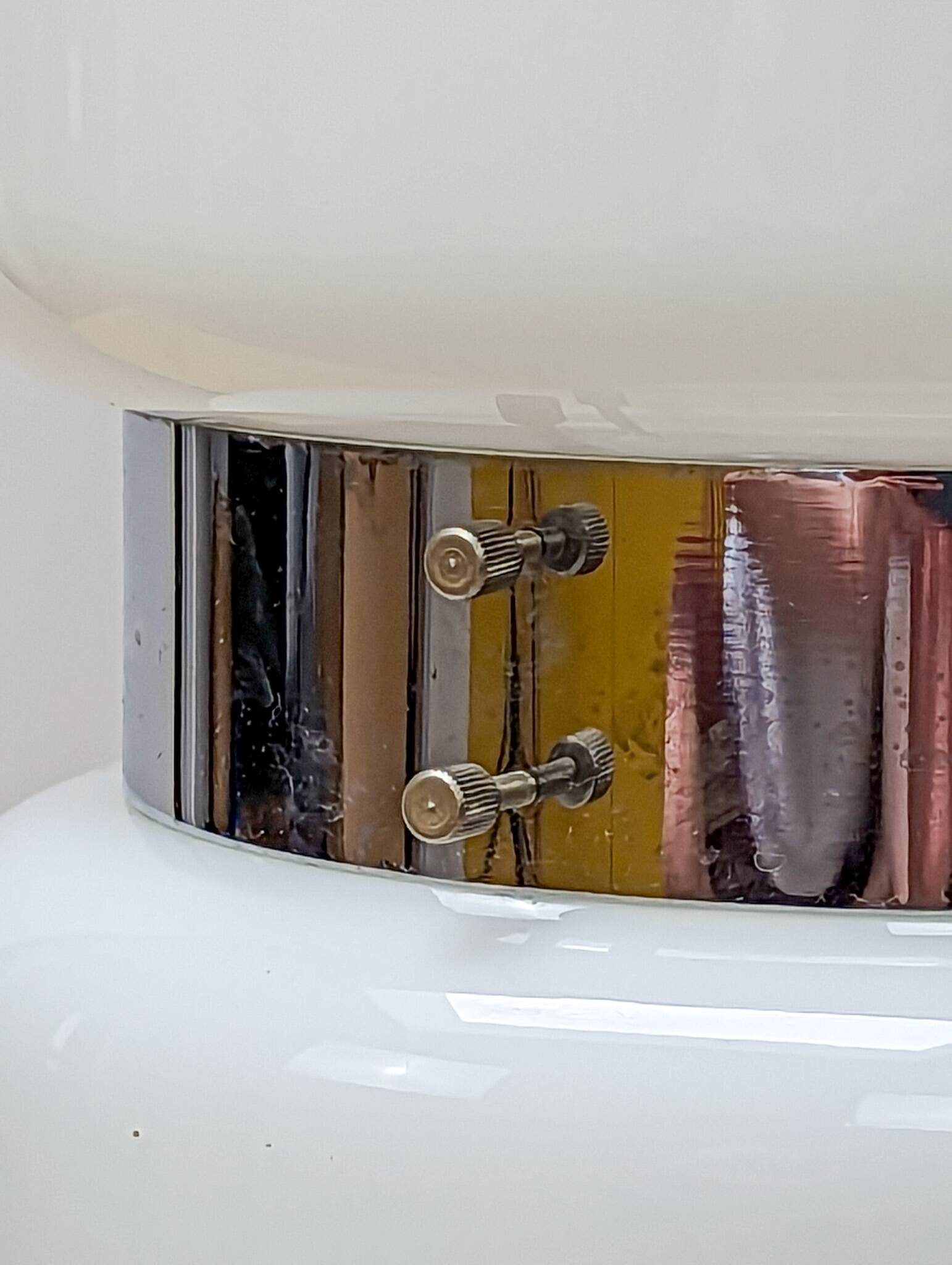 Very tall mid century Karel Volf designed floor lamp - White