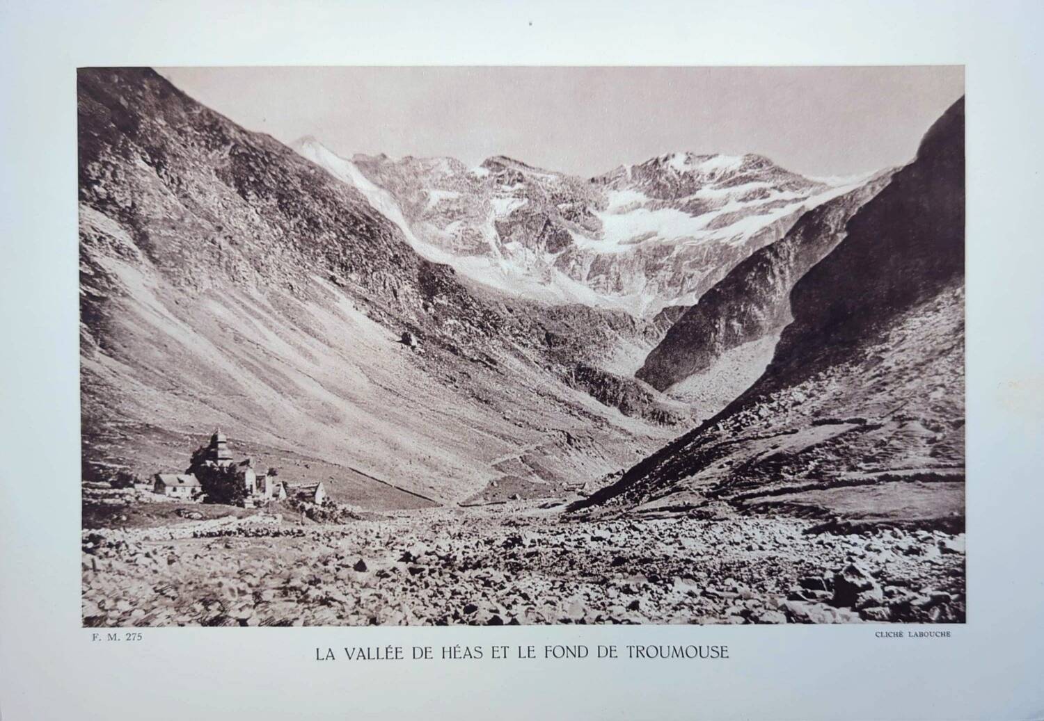 The Héas valley, Hautes-Pyrénées, photo print from 1937.