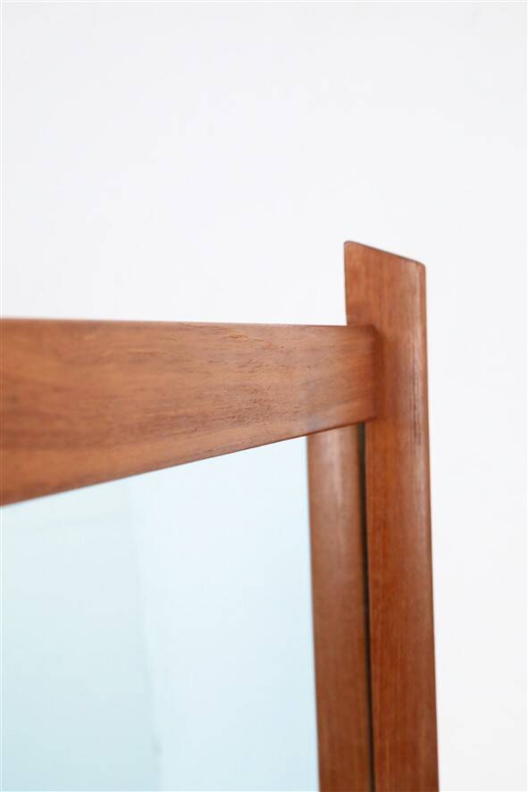Mid-century teak mirror / Danish modern design / 1960s