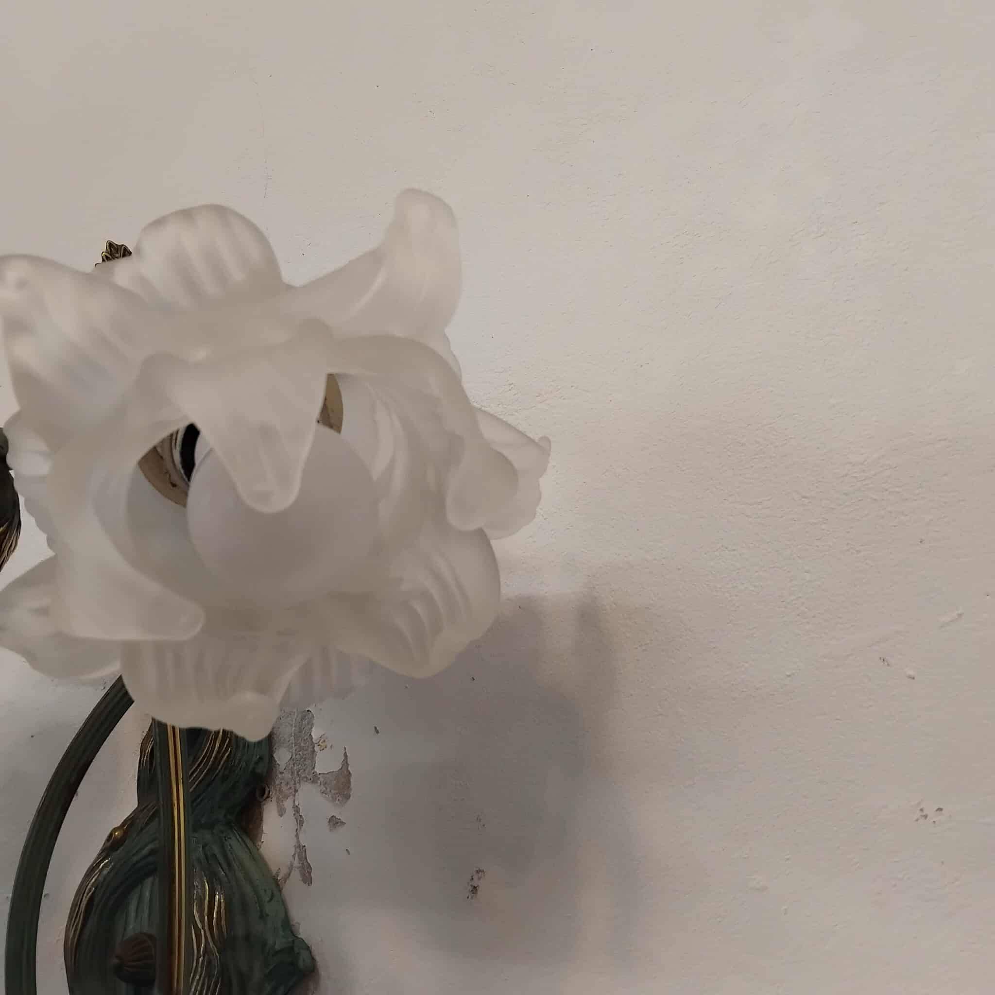 Pair of Hollywood Regency wall lights from the 60s/70s