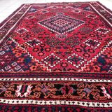 Tapis Vintage Hamadan Fait Main en Laine – Années 1970 – 136 x 205 cm – Rug