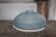 Blue glass lampshade, Art Deco pendant, vintage ceiling lamp.