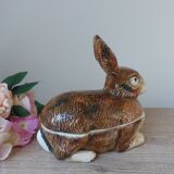 Old rabbit pie dish, ceramic terrine